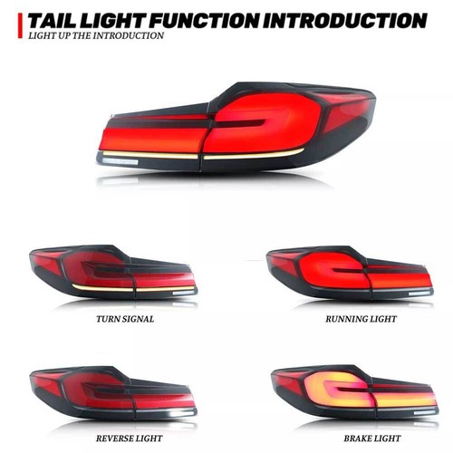 LED Tail Light For BMW 5 Series G30 525 530 535 540 2018-2020 Rear Lamps Pair - Picture 6 of 11
