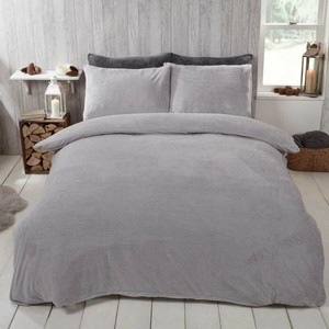 black teddy fleece duvet set