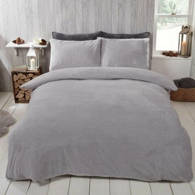 teddy fleece duvet set double