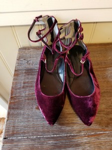 wine colored flats