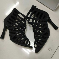 2021 Women Black Matte Color 10 Cm High Heel Ladies Latin Dance Shoes