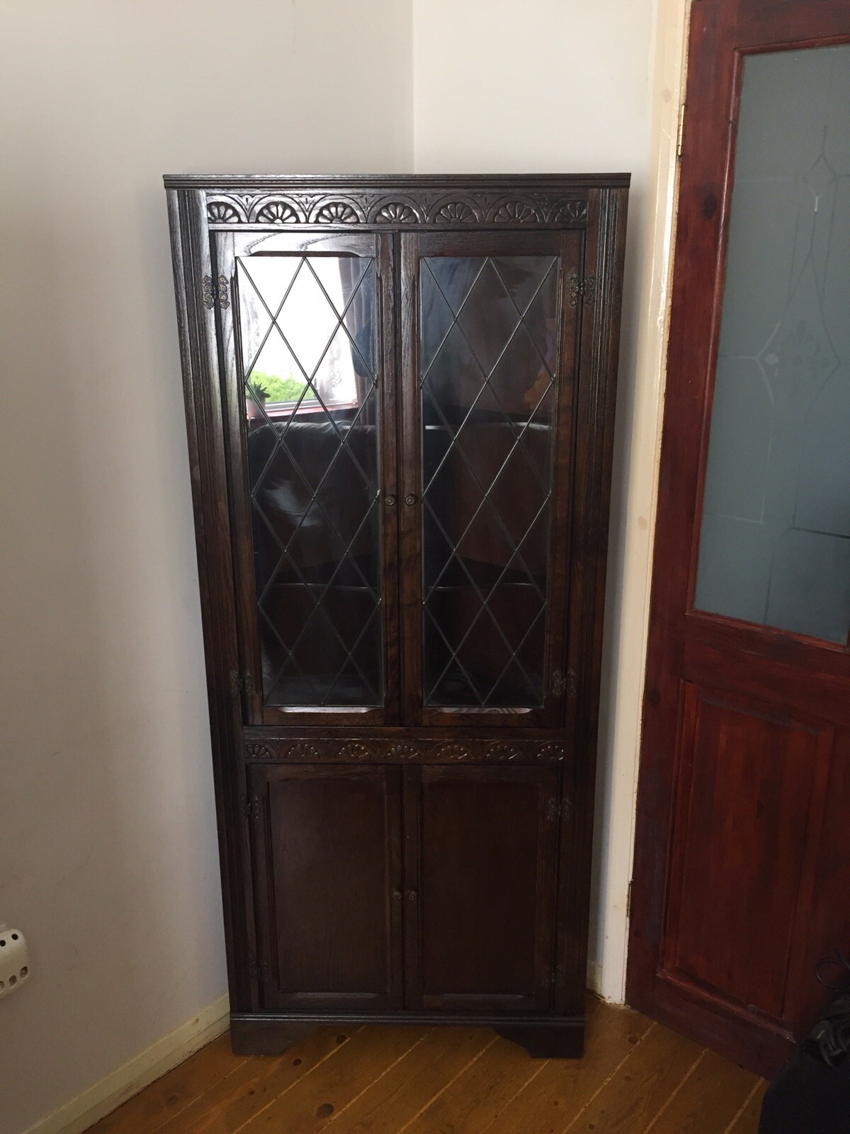 Pair of Victorian Glazed Mahogany Corner eBay