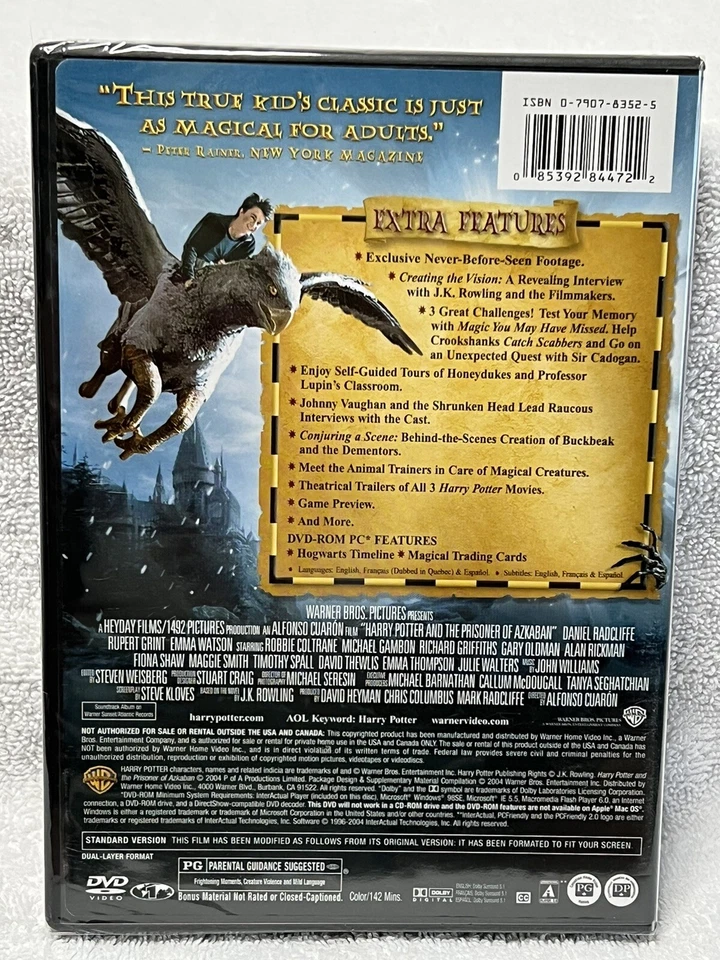 Harry Potter & The Prisoner Of Azkaban DVD Full Screen 2-Disc Edition 2004 New - Image 2 of 3
