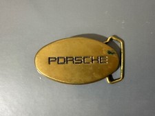 Vintage Porsche Solid Brass Belt Buckle
