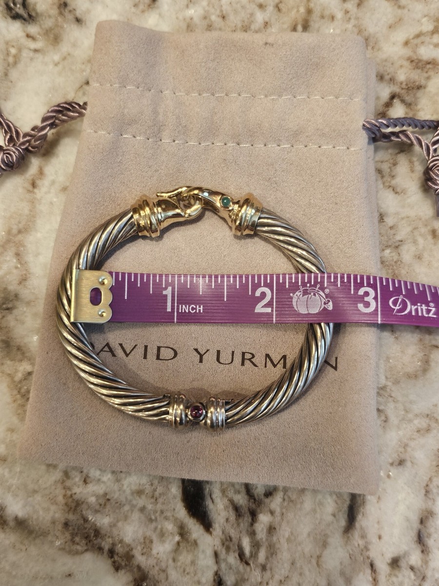 Wrist Cable Buckle Bracelet David Yurman Silver And Gold Bracelet