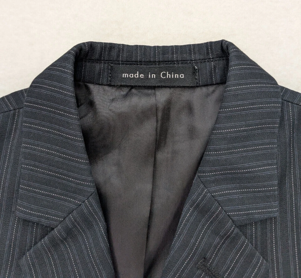 Blazer Traje Chaqueta Abrigo Deportivo Calvin Klein Niño Talla 12 Negro Rayas Foto 3 de 4