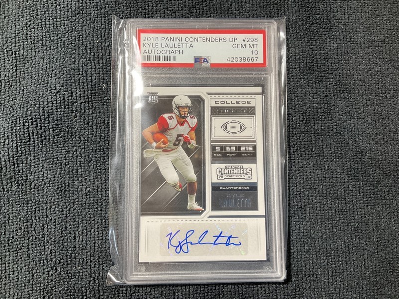 2018 PANINI CONTENDERS FOOTBALL D.P. RC AUTO KYLE LAULETTA AUTOGRAPH PSA 10