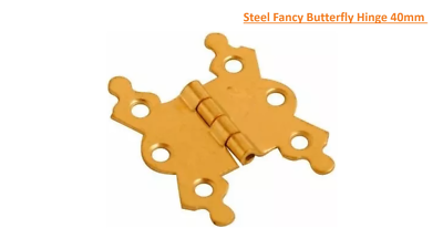 BUTTERFLY ORNATE FANCY HINGE EB BRASS PLATED 40 WITH SCREWS (2 Pairs