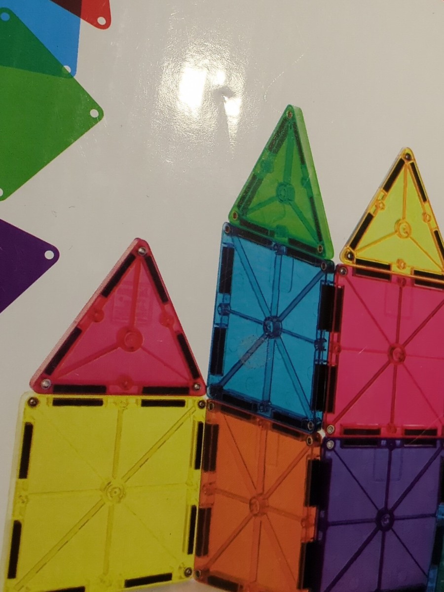 Magna-Tiles 3D Magnetic Building 37 Piece Set (14837) Colors