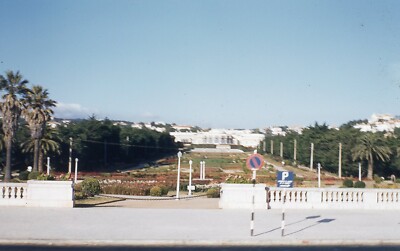 1950's Slide Daytime View Gardens Of The Palace Lisbon Portugal Red Border
