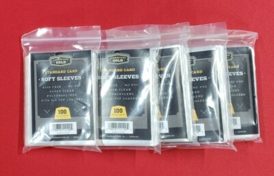 500 CBG Standard Card Pro Soft Sleeves 3'' x 4'' Ultra BCW Cardboard Gold