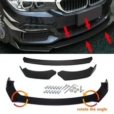 Black Universal Front Bumper Spoiler Lip Body Kit Splitter Chin Car Protector