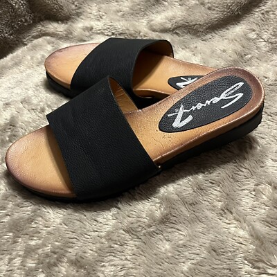 Seven7 Pearl Superflex Black SlipOn Fashion Slide Sandals #1053 Womens Size 8/39