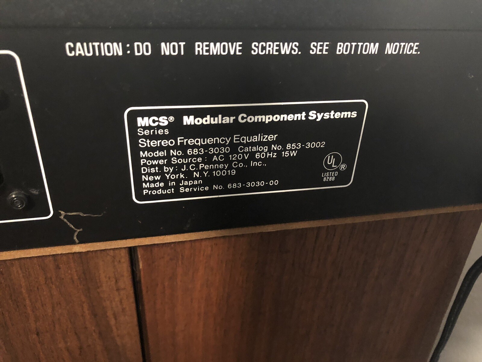 Vintage Modular Component Systems 3030 Stereo Frequency Equalizer MCS Series