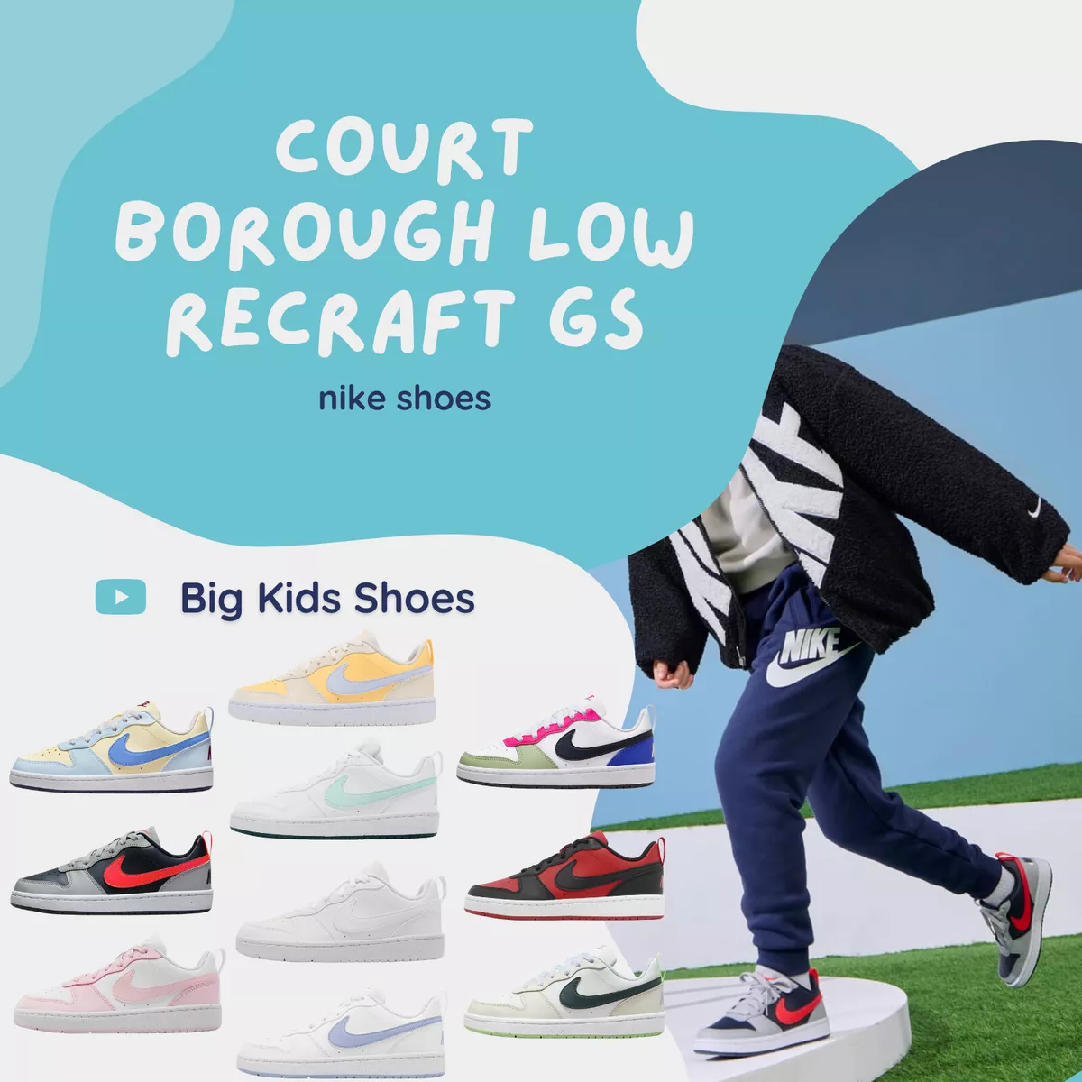 Nike Court Borough Low Recraft Big Kids' Shoes