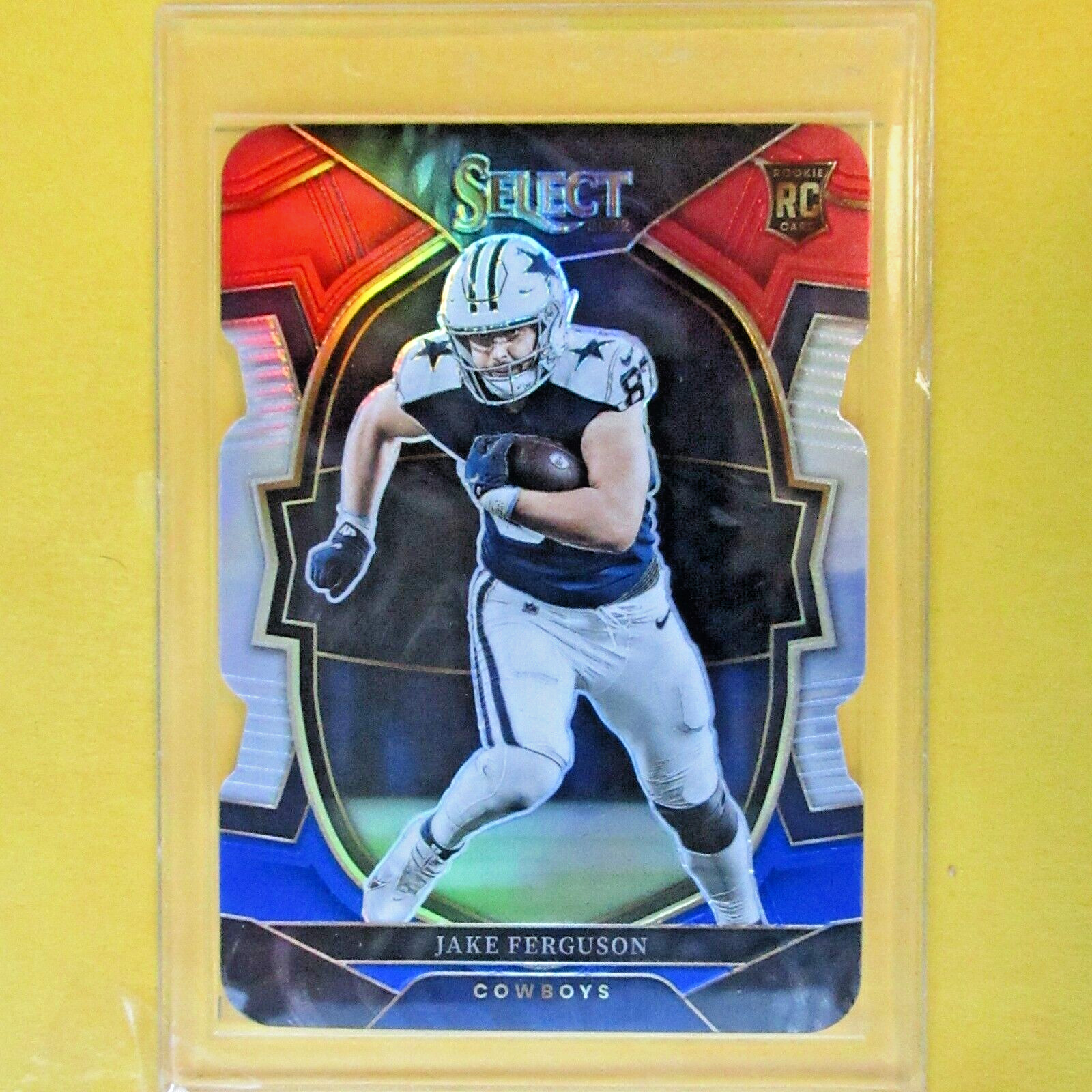 JAKE FERGUSON 2022-23 Panini Select Die-Cut RED & BLUE PRIZM ROOKIE #87  Cowboys