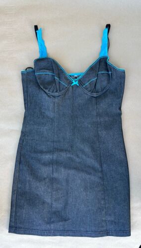 Vintage 1990s Guess Jeans Denim Bustier Dress sz … - image 1