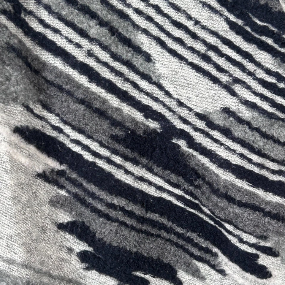 Cárdigan suéter drapeado Lucky Brand pequeño negro y gris envolvente azteca Foto 4 de 4