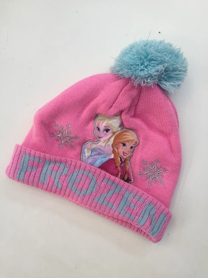 Girls Frozen Elsa Anna Princess Winter Crochet Hat Beanie *1-2-3-4-8-12 years* - Image 3 of 4