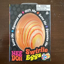 Nee Doh Swirlie Eggs Orange NEW