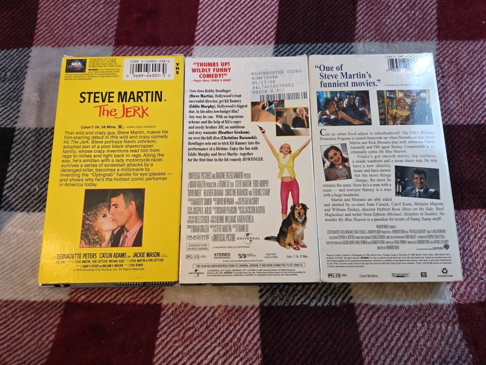 3 Vhs Lot-Steve Martin-The Jerk,Bowfinger, My Blue Heaven (New & Sealed) Free Sh - Image 2 of 4