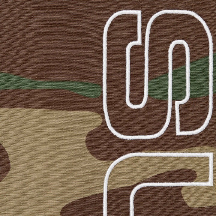 Supreme Spellout Embroidered Ripstop Track Pant Woodland Camo | eBay