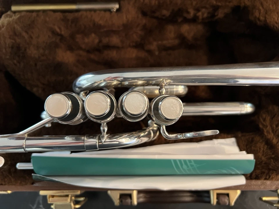 Trompeta Weril Piccolo Bb/A. Incluye ambos tubos de plomo y estuche rígido original Foto 3 de 4