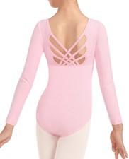 Girls  Ballet Dance Leotard Butterfly Crisscross Straps Sleeveless Tank Leotards