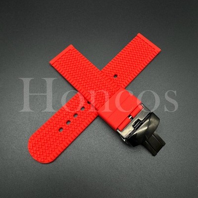 18 20 22 MM Red Tire Rubber Watch Band Strap Clasp fits Casioak quick release