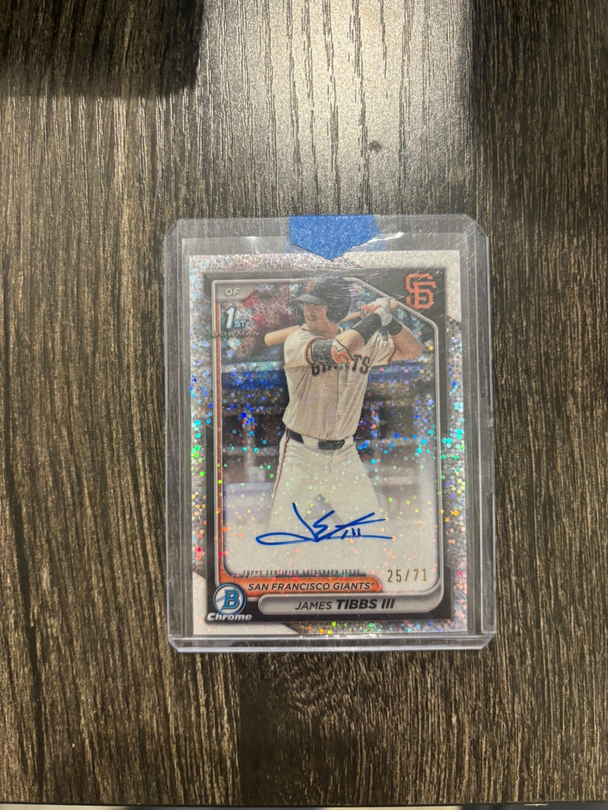 James Tibbs III 2024 Bowman Draft 1st Chrome Sparkle Refractor Auto /71