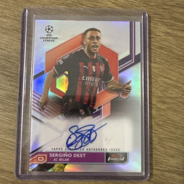 2022-23 Topps Finest UEFA Club Competitions - Autographs Sergino Dest #A-SD (AU)