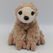 Aurora World Sloth Plush Stuffed Animal Tan Shaggy Fur 8 Inch 221593