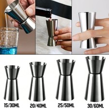 Measure Cup Jigger Single Double Shot Short Drink Spirit Cocktail Cup UK