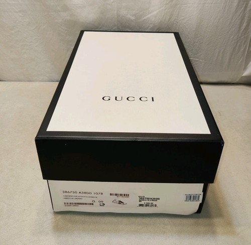 GUCCI SHOE BOX - EMPTY BOX - Black & White Gift Box With Tissue 14.5”x8.25”x5.5”