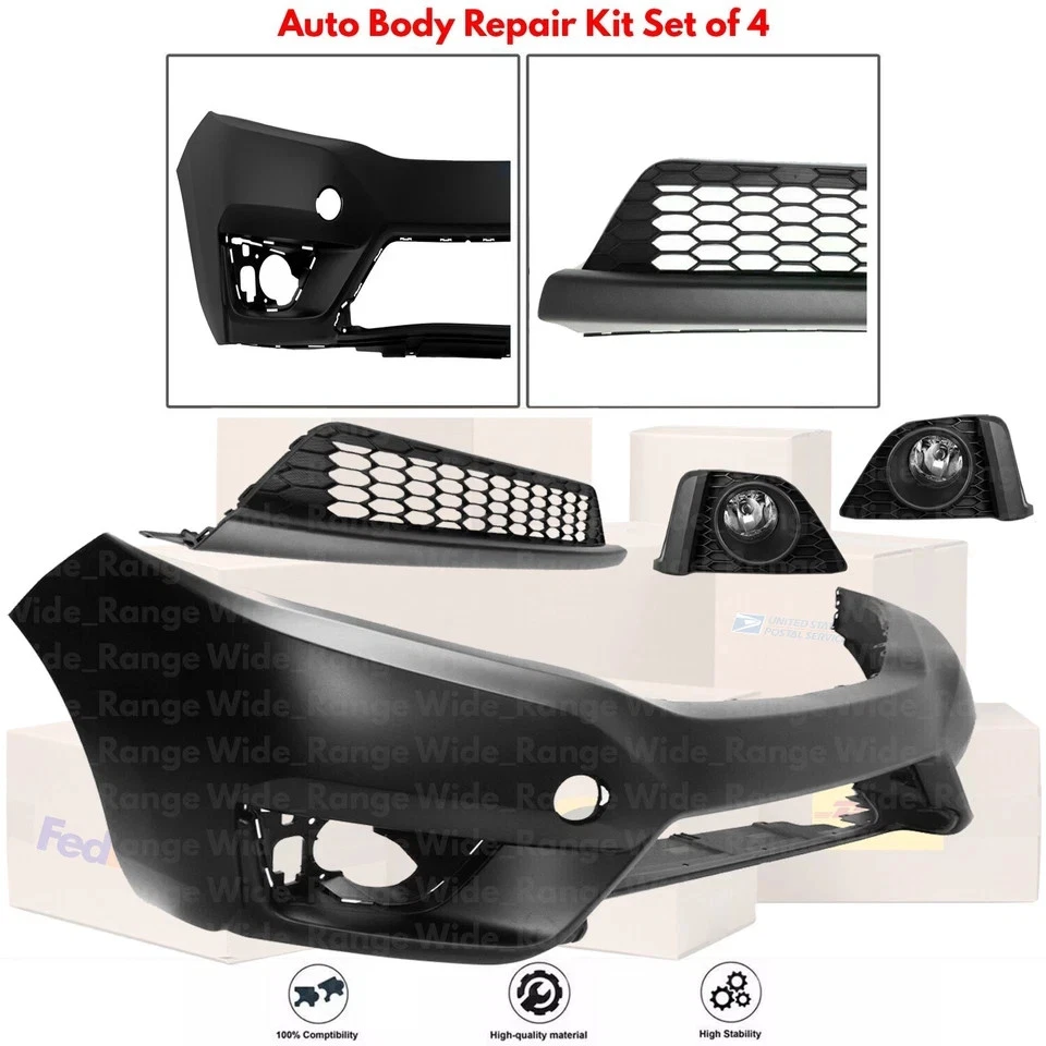 Kit de montaje de cubierta de parachoques delantero fascia y luz antiniebla para Honda Fit 2015-2016 Foto 2 de 4