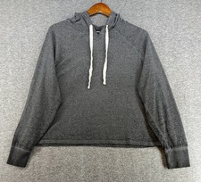 Colsie Womens Long Sleeve Cropped Hoodie Drawstring Sweatshirt Gray Size XL