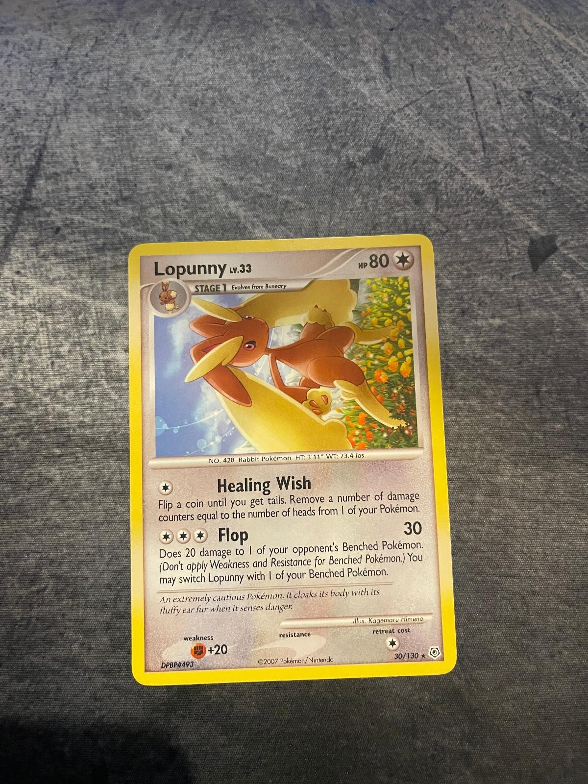 Lopunny 30/130 Rare Diamond & Pearl Pokemon NM