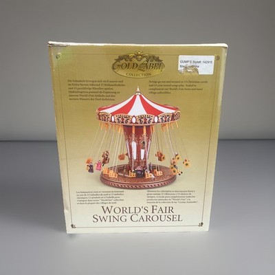 Mr Christmas World's Fair Swing Carousel Gold Label Works With Box