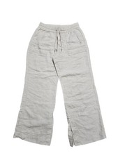 ATHLETA Retreat Linen High Rise Wide Leg Pant Sz Med  Undyed Natural Tan EUC