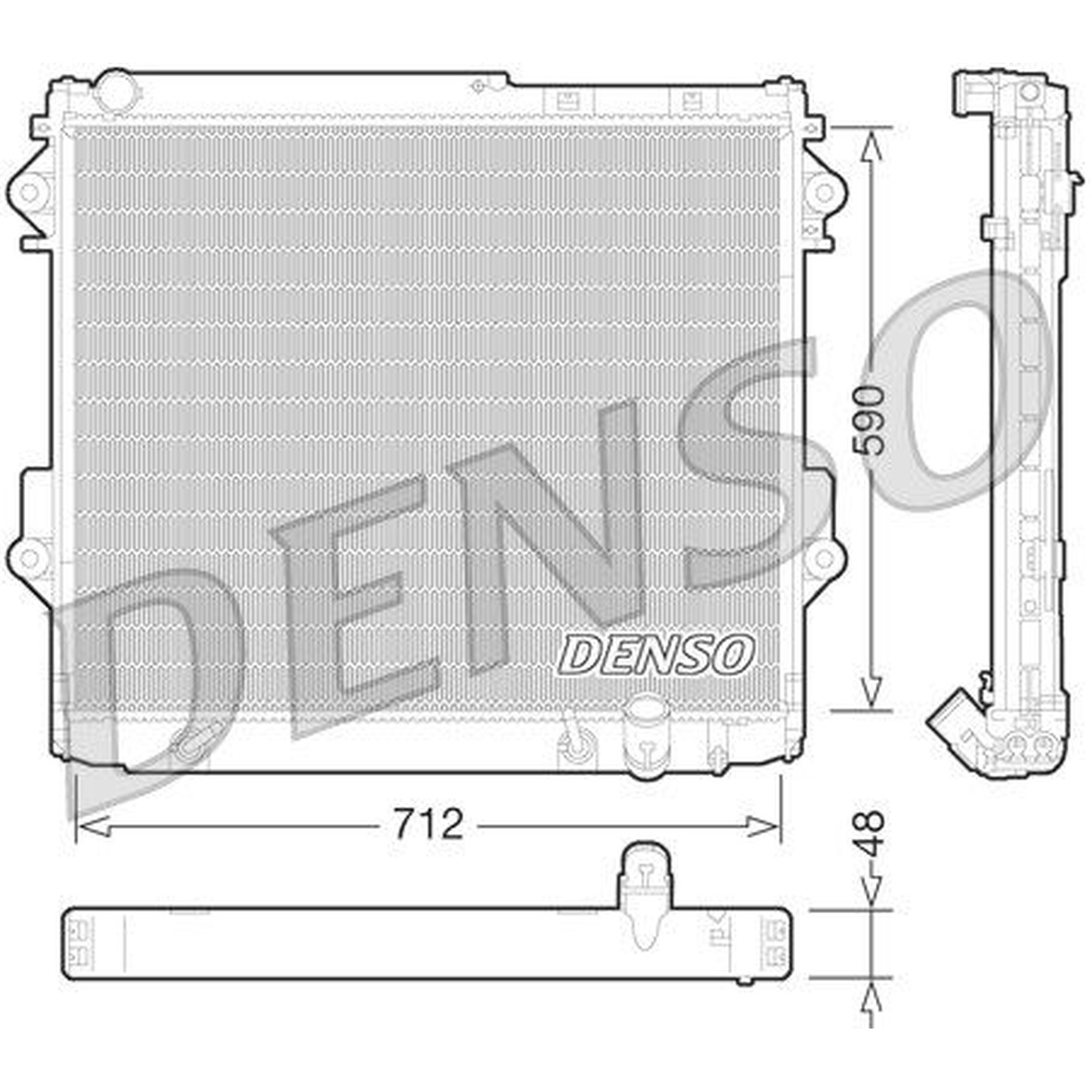 DENSO Radiator - DRM50075 - Engine Cooling Part - Genuine DENSO OE Part
