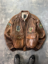 Vintage 80’s Avirex A-2 Aviator Leather Jacket