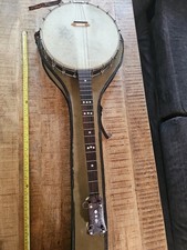 1920s Tonebuilt Tone Built John Henry Parker 4 string Tenor Banjo W/case Plays