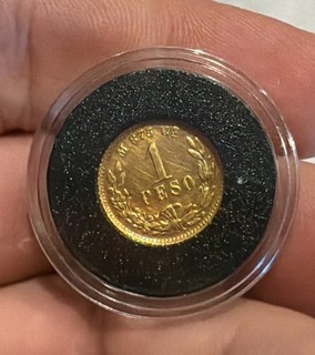 1898 GOLD 1 Peso Vintage Mexico Coin Stunning Details!