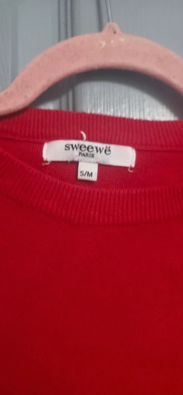 Sweewë Paris Red Knit Tunic / Sweater Dress - Size S/M image 3