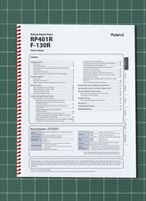 Roland RP401R & F-130R — 2 in 1 Owners Manual Guide Guide — 68 Pages — USA Made