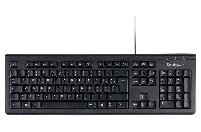 Tastiera ValueKeyboard Kensington - USB 2.0 - 1500109IT (Nero) - Immagine 3