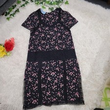 USED PRADA FLOWER LACE DRESS ONE-PIECE CUTE TUNIC ACCEPTABLE