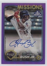 2024 Topps Pro Debut Purple Foil Auto 129/299 Homer Bush Jr #PD-65 Auto nd3