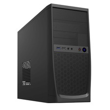 CiT Elite Micro Tower Black PC Case with 500W PSU, 1x USB 3.0, 1x USB 2.0