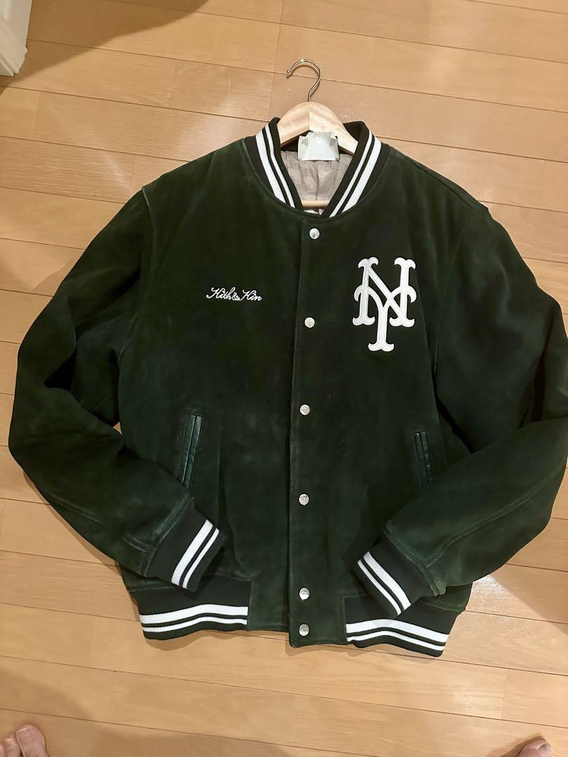 Kith Mlb Genuine Leather Suede Bomber Jacket Xl Varsity No Kith Mlb Genuine Leather Suede Bomber Jacket Xl Varsity No